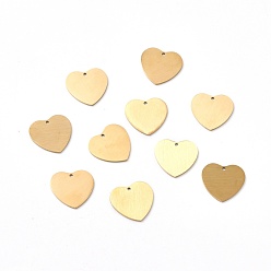 Золотой Ионное покрытие (ip) 304 подвески из нержавеющей стали, двухсторонний подъемный стол, пустая бирка с матовой отделкой, сердце, золотые, 17x18x1 мм, отверстие : 1.2 мм