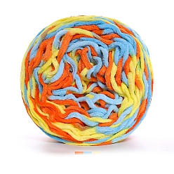 Разноцветный Супер мягкая толстая хлопковая пряжа для вязания, пряжа амигуруми, пряжа для вязания крючком, для свитера, шапки, носков, детских одеял, сегмент окрашенный, красочный, 5 мм