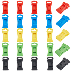 (52) Непрозрачная лаванда 25шт 5 цвета пластиковые ветрозащитные клипсы, прищепки, разноцветные, 29x13x11.5 мм, 5 шт / цвет