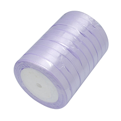 Lavender Single Face Satin Ribbon, Polyester Ribbon, Lavender, 1/4 inch(6mm), about 25yards/roll(22.86m/roll), 10rolls/group, 250yards/group(228.6m/group)