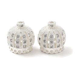 Серебро Стойки покрытие латунь подвесные поручительств, подставка для кисточек, долговечный, без свинца и без кадмия, серебряные, 13.5x13 мм, отверстие : 1.6 мм