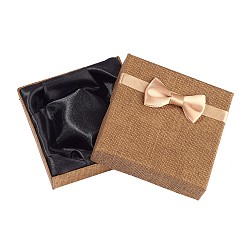 Mixed Color Cardboard Bracelet Boxes, Square, Mixed Color, 8.8x8.8x2.2cm