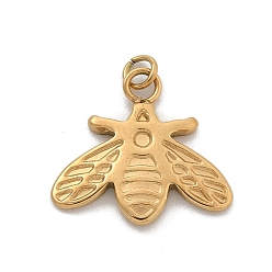 Золотой 304 прелести нержавеющей стали, с целью перехода в кольце, обереги от насекомых, ионное покрытие (ip), золотые, 14.5x13.5x1.5 мм, отверстие : 1.5 мм