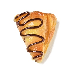 Треугольник Кабошоны из непрозрачной смолы, имитация еды, декодирование, хлеб, треугольные, 22x18.5x10 мм