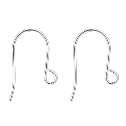 Серебро 925 стерлингового серебра серьги крюков, серебряные, 16x10 мм, отверстие : 2 мм, 21 датчик, штифты : 0.7 мм
