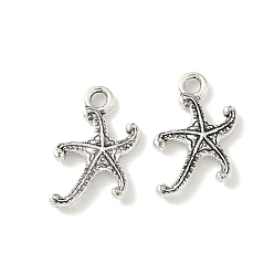 Морская звезда Сплавочные подвески тибетского стиля, без кадмия и без свинца, океанские темы, морская звезда, 18.5x13x3 мм, отверстие : 2 мм