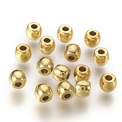 Античное Золото Сплавочные овальные бусины тибетского стиля , без свинца, без никеля и без кадмия, баррель, античное золото , 6 мм диаметром, толщиной 5 мм , отверстие : 2.5 мм