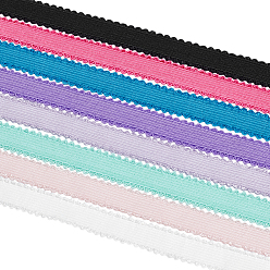(52) Непрозрачная лаванда 8шт. 8 цвета плоская нейлоновая кружевная отделка, для украшения одежды, разноцветные, 12 мм, 1 шт / цвет