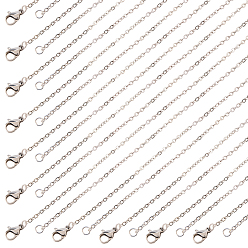Stainless Steel Color 20Pcs 2 Styles 304 Stainless Steel Cable Chain Necklaces, with Lobster Claw Clasps, with Paper Display Cards, Non-Tarnish, Stainless Steel Color, 17.72~20.5 inch(45~52cm), 10pcs/style