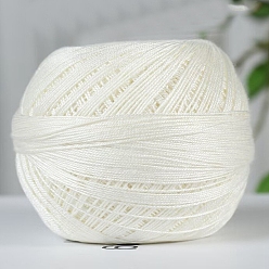 Белый Хлопковые волокна пряжа для вязания, для одежды шарфы свитера шали шапки, белые, 50г/моток, около 317.15 ярдов (290 м) / моток