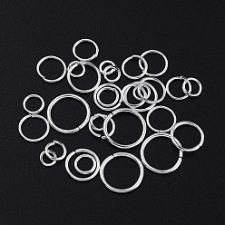 Argent Fer Anneaux ouverte, ronde, argenterie, 4 mm / 6 mm / 8 mm / 10 mm / 5 mm / 7 mm, diamètre intérieur : mm/2.6mm/4.6mm/6mm/8mm/3.6mm, épaisseur: 5.6 mm / 1 mm, 0.7g
