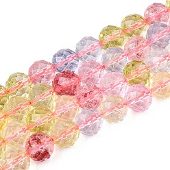 (52) Непрозрачная лаванда К 9 нити стеклянных бусин, имитация драгоценных камней, круглые, граненые, разноцветные, 9~10 мм, отверстие : 1~1.2 мм, около 39~40 шт / нитка, 14.57~14.96 дюйм (37~38 см)