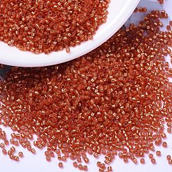 (DB2158) Окрашенный Клементин Дуракоат с Серебряной Подкладкой Бусины miyuki delica, цилиндр, японский бисер, 11/0, (db 2158) окрашенный в серебристый цвет окрашенный клементин, 1.3x1.6 мм, отверстия: 0.8 мм, около 10000 шт / мешок, 50 г / мешок