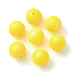 Золотистый УФ-покрытие радужными переливающимися акриловыми бусинами, круглые, золотые, 16 мм, отверстие : 2.5 мм