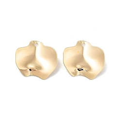 Настоящее золото 18K Латунные подвески, без кадмия, без никеля и без свинца, лист, реальный 18 k позолоченный, 20x20.5x5.5 мм, отверстие : 1.8 мм