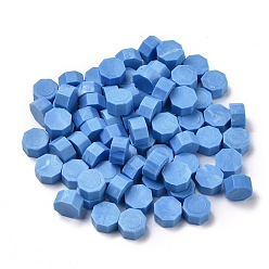 Cornflower Blue Sealing Wax Particles, for Retro Seal Stamp, Octagon, Cornflower Blue, 8.5x4.5mm, about 1500pcs/500g