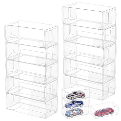 Прозрачный 200 шт. складные прозрачные подарочные коробки для конфет из ПВХ, для свадебной вечеринки упаковочная коробка для детского душа, прямоугольные, прозрачные, 4x3x8.2 см