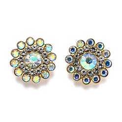 Хризолит А.Б. Железа кабошонов, подходят плавающие подвески-медальоны, со стеклянными стразами, подсолнечника, перидота AB, 9.5x5 мм