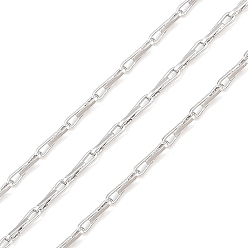 Платина Латунные цепные цепи, без кадмия и без свинца, стойки покрытие, долговечный, несварные, платина, 5x1.5x1.5 мм
