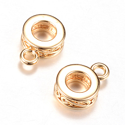 Light Gold Поручни из латунной трубки, петля под залог, без кадмия, без никеля и без свинца, золотой свет, 11x7.5x3 мм, отверстие : 1.5 мм, внутренний диаметр: 4 мм