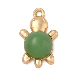 Золотой Подвески сплава cmолы, черепаха, золотые, 22.5x13.5x6 мм, отверстие : 1.6 мм