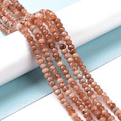 Светло-Коралловый Окрашенная натуральная малайзия жадеит бусины пряди, граненые, свет коралловый, 4x2~3 мм, отверстие : 1 мм, около 110~115 шт / нитка, 14 дюйм