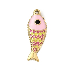Fish 304 нержавеющей стальной эмали подвески, ионное покрытие (ip), реальный 18 k позолоченный, рыба, 23.5x9x2 мм, отверстие : 1.2 мм