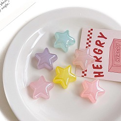 (52) Непрозрачная лаванда Непрозрачные акриловые бусины, звезда, разноцветные, 26.1x27.2x13.4 мм, отверстие : 3.8 мм