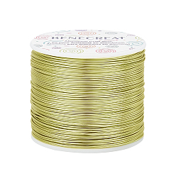 Темный Хаки Круглая алюминиевая проволока, Темный хаки, 18 датчик, 1 мм, около 492.12 футов (150 м) / рулон