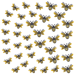 Золотистый Нашивки на одежду из полиэстера, Пчелы, золотые, 56~75x88~118x1 мм