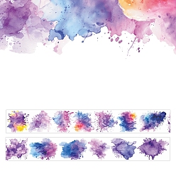 Средняя Орхидея Клейкие бумажные ленты, рулонная лента для декоративных наклеек, для изготовления карт, скрапбукинга, дневник, планировщик, конверт и блокноты, средне орхидеи, 70 мм, 2 м / рулон