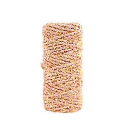 Pink Baumwollfaden Fäden, Makramee-Schnur, dekorative Schnurfäden, für DIY, Geschenkverpackung und Schmuckherstellung, rosa, 2.5 mm, ca. 16.40 Yards (15 m)/Rolle