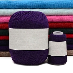 Индиго Кашемир ручной работы 3 делится пряжей, для одежды шарфы свитера шали шапки, индиговые, 75г/моток