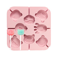 Cat Shape Силиконовые формы diy для пищевых продуктов, формы для леденцов, устройство для изготовления присосок для шоколадных леденцов, кот/свинья/панда, 120x120x15 мм