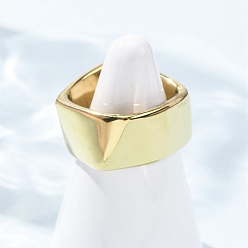 Polygon 304 палец кольца из нержавеющей стали, ионное покрытие (ip), реальный 18 k позолоченный, многоугольник, внутренний диаметр: 17 мм, Поверхность: 24x21 мм