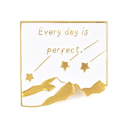 Белый Каждый день – это идеальный день, значки из сплава с эмалью., значки для лацканов рюкзаков и одежды, золотые, белые, 27.5x27.5 мм