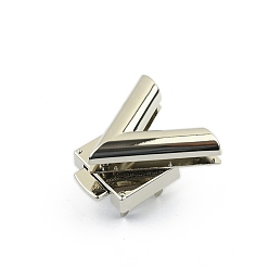 Платина Замки для кошельков из цинкового сплава в форме буквы V, для самостоятельного изготовления сумок, платина, 39x46 мм