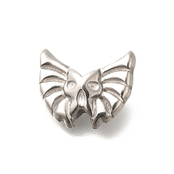 Нержавеющая Сталь Цвет Антикоррозийные 304 шарики из нержавеющей стали, летучая мышь, цвет нержавеющей стали, 11x13x5 мм, отверстие : 2 мм