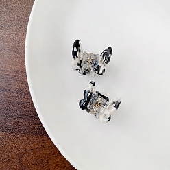 Темно-Серый Заколки для волос в форме когтей из ацетата целлюлозы (смола) в форме бабочки, аксессуары для волос для девочек и женщин, темно-серый, 20x24 мм