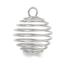 Платина Латунные подвески, круглые подвески, без кадмия и без свинца, долговечный, стойки покрытие, платина, 30.5x25.5 мм, отверстие : 4.6 мм