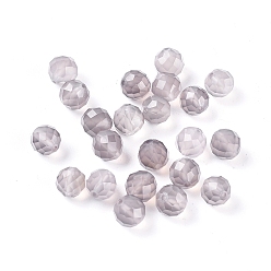 Grey Agate Natural Grey Agate Beads, Faceted, Round, 6mm, Hole: 0.8mm