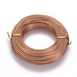 Saddle Brown Round Aluminum Wire, Flexible Craft Wire, for Beading Jewelry Doll Craft Making, Saddle Brown, 12 Gauge, 2.0mm, 55m/500g(180.4 Feet/500g)