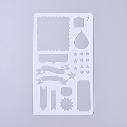 Clear Plastic Reusable Drawing Painting Stencils Templates, for Painting on Scrapbook Wall Fabric Floor Furniture, Clear, 180x102x0.2mm