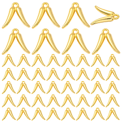 Золотой 60 шт. Подвески из сплава в тибетском стиле, острый перец, золотые, 15x16x3 мм, отверстие : 1.8 мм
