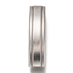 Edelstahl Farbe Anlaufgeschützt 304 Schiebeanhänger aus Edelstahl, gebogenes Rohr, Edelstahl Farbe, 38.5x9x5 mm, Bohrung: 8.5x3.5 mm