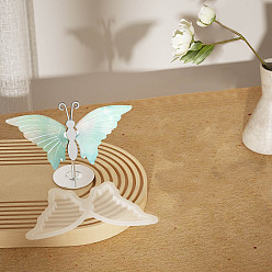 Белый Силиконовые формы для крыльев бабочки своими руками, формы для литья смолы, для уф-смолы, изготовление изделий из эпоксидной смолы, белые, 90x143x5.5 мм