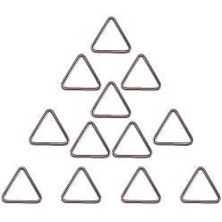 Черный Цвет Металла 12шт. треугольные железные соединительные кольца, металлический черный , 41.5x45x4 мм, внутренний диаметр: 34x37.5 мм