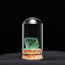 Флюорит Украшения из необработанных натуральных самородков флюорита, Стеклянные и деревянные колокольчики, образцы минералов, статуи для домашнего настольного украшения по фэн-шуй, 55x35 мм