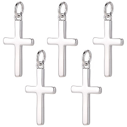Платина 12 латунные подвески шт., с целью перехода в кольце, без кадмия и без свинца, крест прелести, платина, 19x11.5x1.5 мм, Кольцо: 5x0.8 mm, отверстие : 3.4 мм