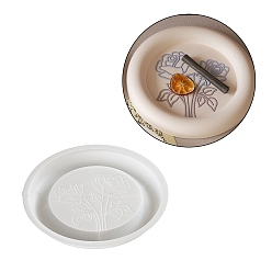 Белый Силиконовые формы, формы для литья смолы, для уф-смолы, эпоксидная смола, плоско-круглые, белые, 219x24 мм